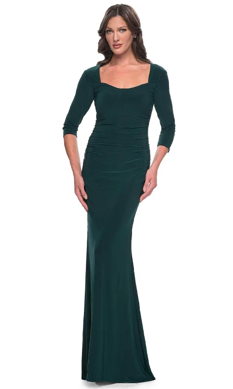 La Femme 30883 - Quarter Sleeve Sheath Evening Dress High-low unclassified dresses