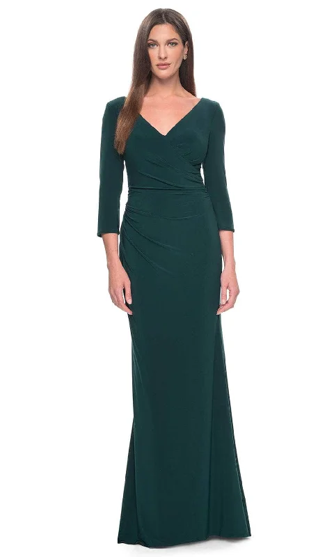 La Femme 31020 - Wrap Jersey Evening Dress Corset unclassified dresses