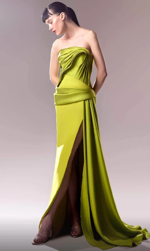 MNM Couture G1617 - High Slit Sheath Evening Dress Bright color unclassified dresses