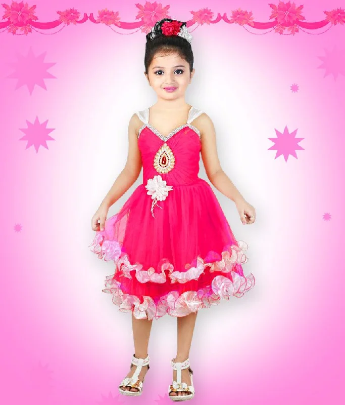 Pink Net Frock For Girls Formal unclassified dresses