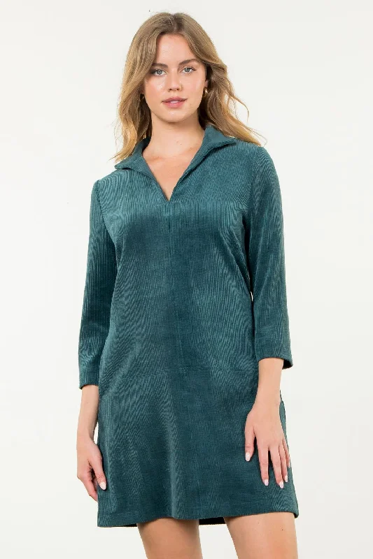 Jeanie Corduroy Dress | Teal Sexy unclassified dresses