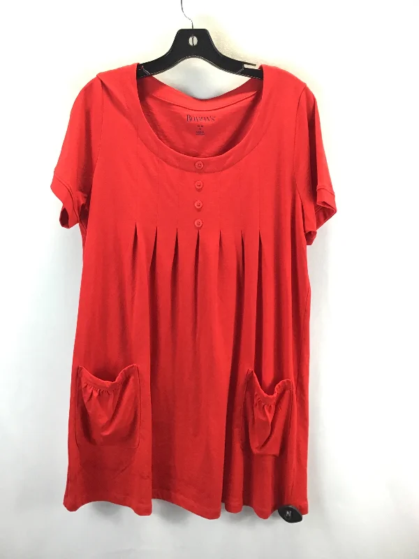 Dress Casual Short By Roamans In Red, Size: M Flirty Mini Skirt