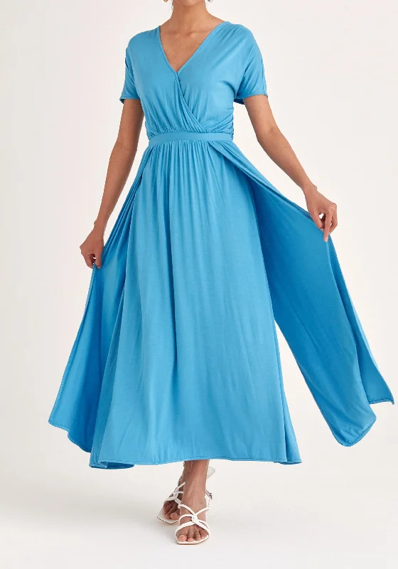 Maxi Dress with Ruched Back Button-down Maxi Skirt