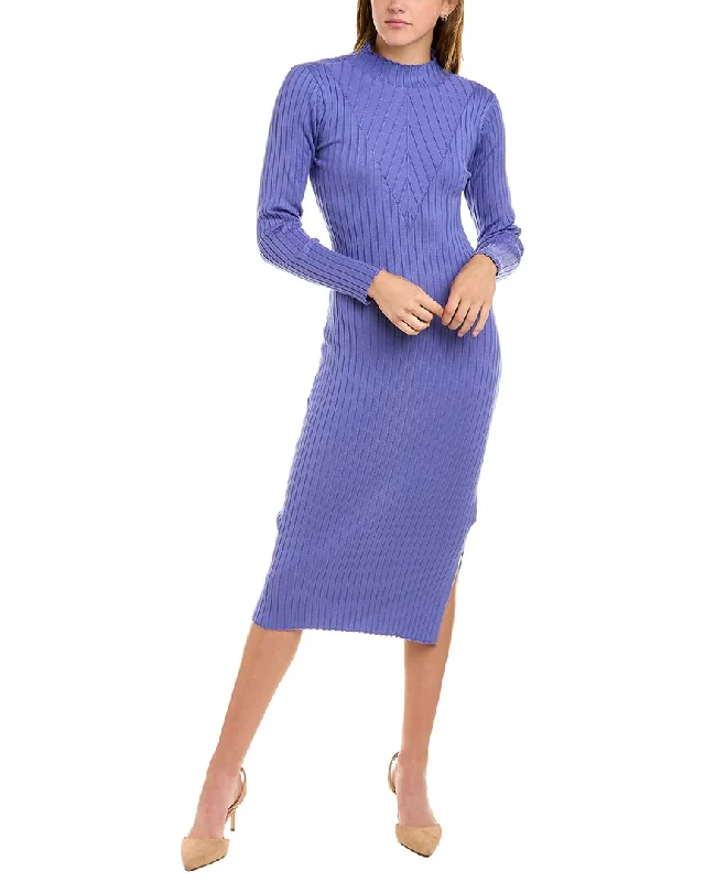 Nanette by Nanette Lepore Leah Midi Sweaterdress Slim Fit Midi