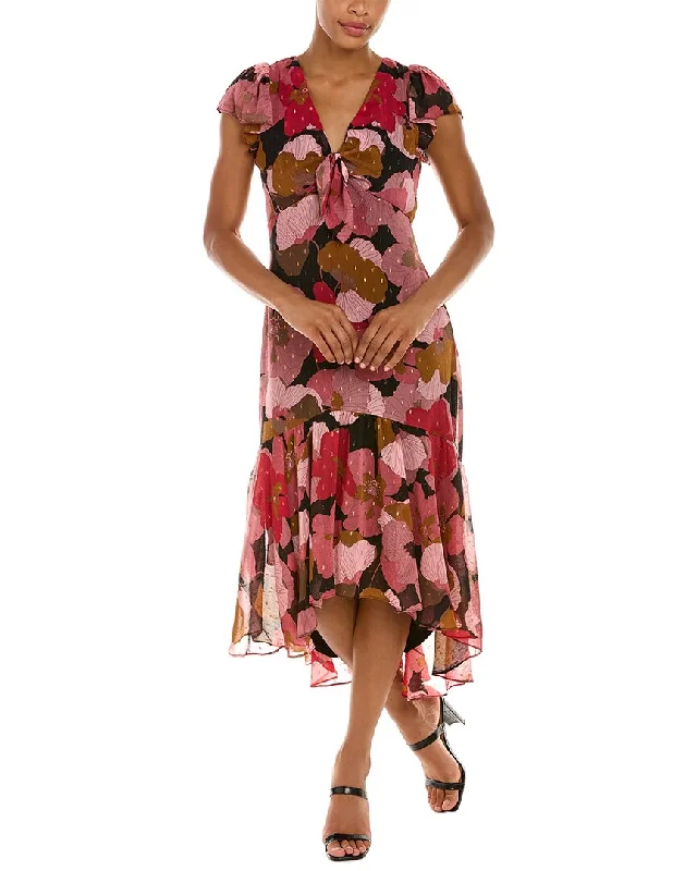 Taylor Midi Dress Floral A-line Skirt