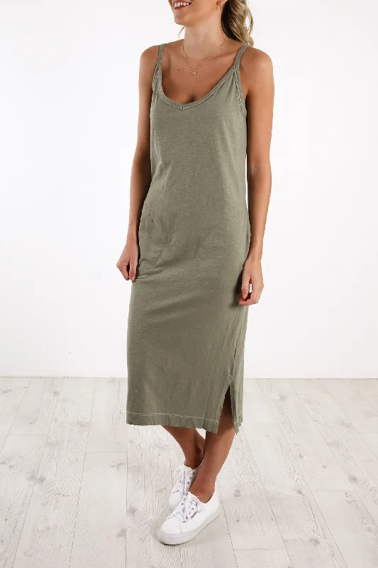 Jimbaryn Tank Dress Khaki Tank Dress Trend