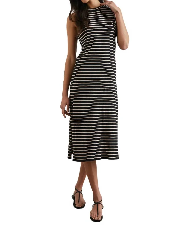 Tank Dress In Black Ivory Stripe Tank Dress Style Look